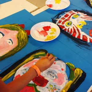 Schilderworkshop Kinderen - Maskerschilderen, Apeldoorn 2016