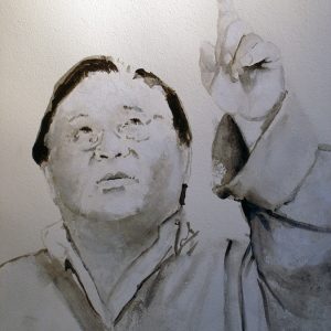 'Sogyal Rinpoche' - Gouache Op Papier - 60x80cm - Apeldoorn 2010