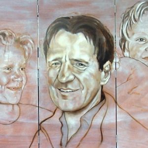 Penpaints Vijfluik Portret Harry Met Zijn Zonen Olieverf Op Paneel 160x 600cm Apd2002